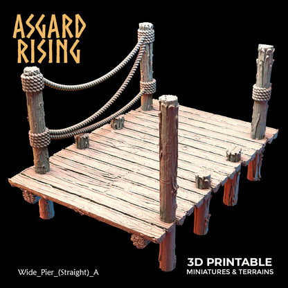 3D Printed Asgard Rising The Coastal Harbor Pier Set 28 32 mm Wargaming DnD