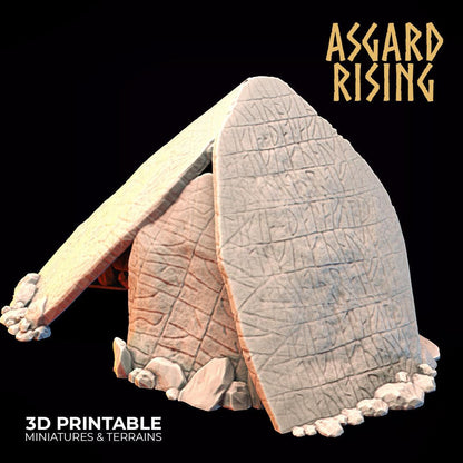 3D Printed Asgard Rising Tomb Entrance 28mm-32mm Ragnarok D&D