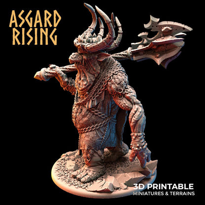 3D Printed Asgard Rising Trollfolk Mountain King | 32mm D&D