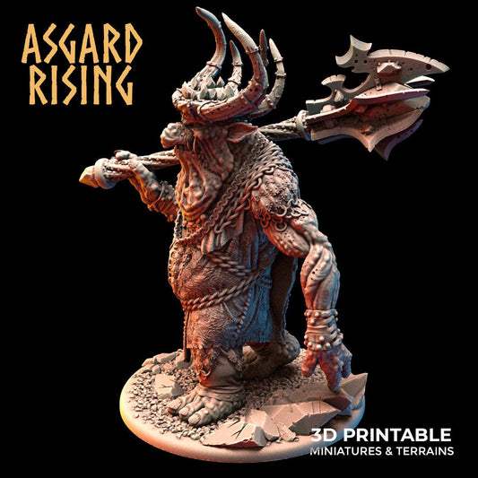 3D Printed Asgard Rising Trollfolk Mountain King | 32mm D&D