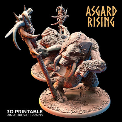 3D Printed Asgard Rising Tundra Trolls Set 28 32mm Ragnarok D&D