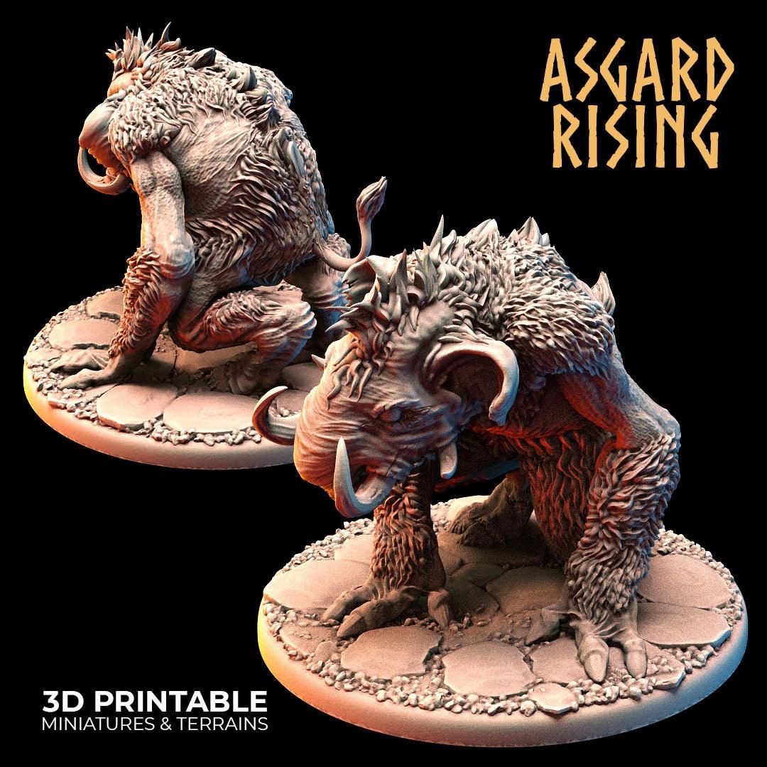 3D Printed Asgard Rising Tundra Trolls Set 28 32mm Ragnarok D&D