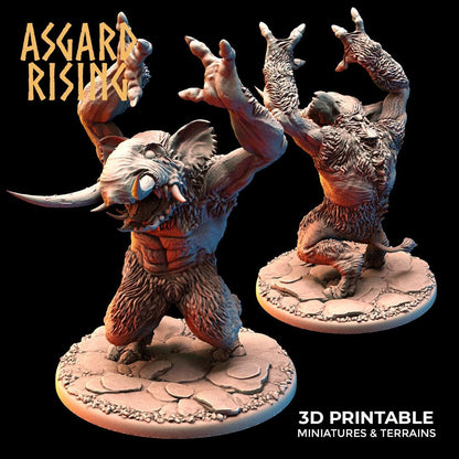 3D Printed Asgard Rising Tundra Trolls Set 28 32mm Ragnarok D&D