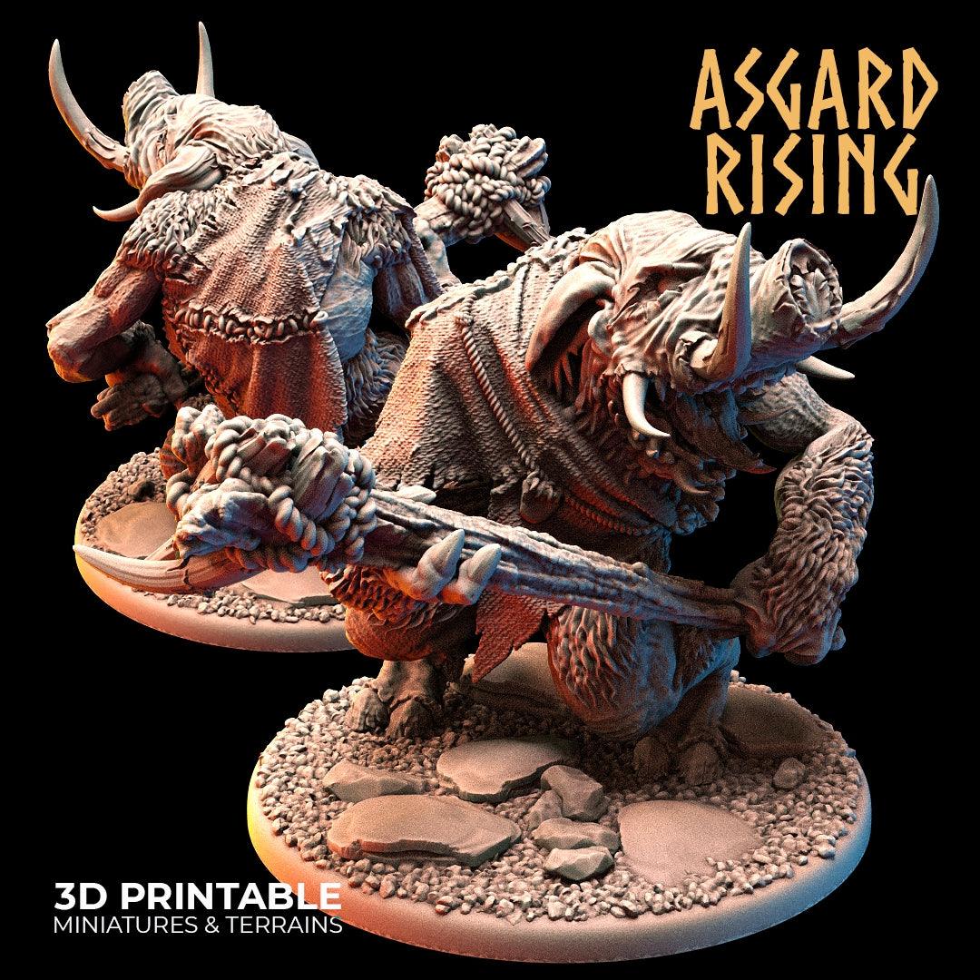 3D Printed Asgard Rising Tundra Trolls Set 28 32mm Ragnarok D&D