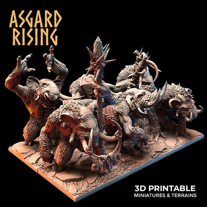 3D Printed Asgard Rising Tundra Trolls Set 28 32mm Ragnarok D&D