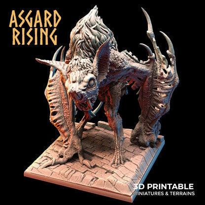 3D Printed Asgard Rising Varkolak Undead Creature 28mm - 32mm D&D
