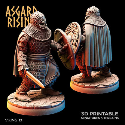 3D Printed Asgard Rising Viking Huscarls 28mm - 32mm
