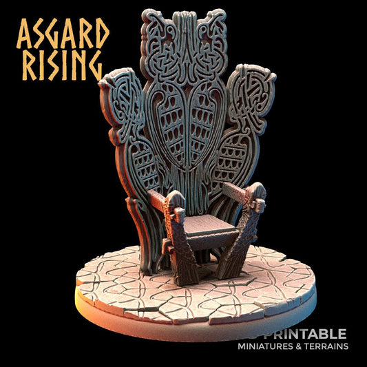 3D Printed Asgard Rising Viking King Throne 28 32 mm Wargaming DnD