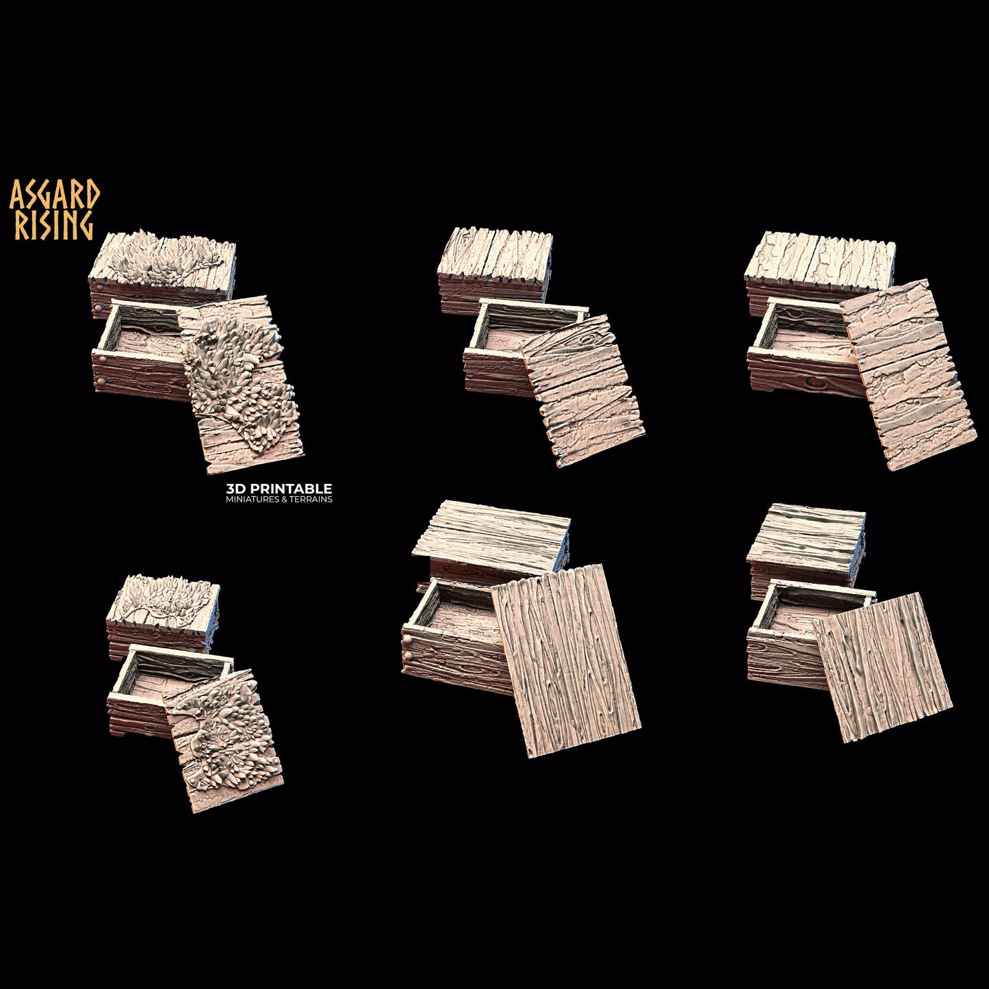 3D Printed Asgard Rising Viking Moutain Hideout Modular Set 28mm - 32mm