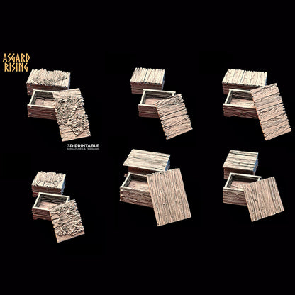 3D Printed Asgard Rising Viking Moutain Hideout Modular Set 28mm - 32mm