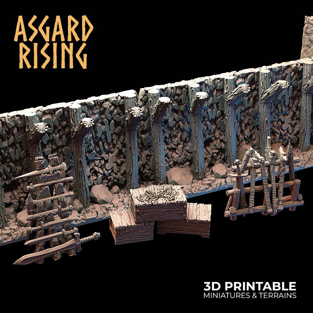 3D Printed Asgard Rising Viking Moutain Hideout Modular Set 28mm - 32mm