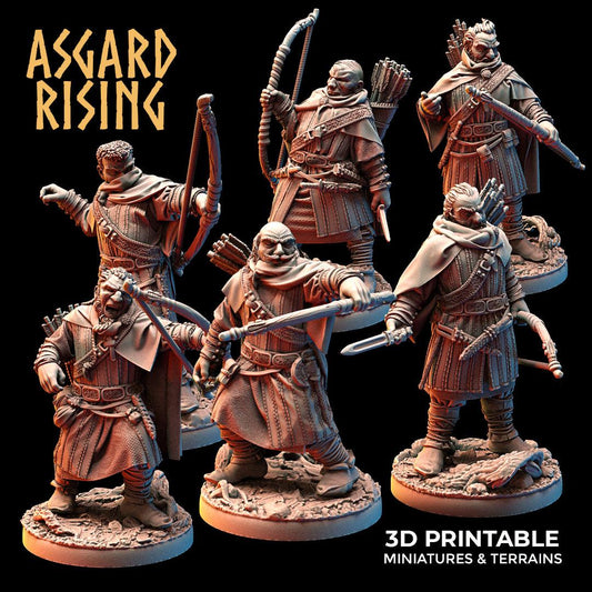 3D Printed Asgard Rising Viking Rangers 28 32 mm Wargaming DnD