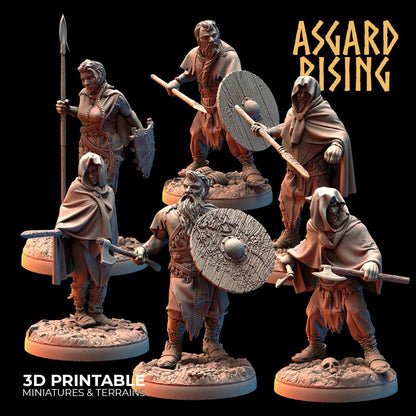 3D Printed Asgard Rising Viking Rune Guardians of the Raven Clan - 28 32mm Wargaming DnD