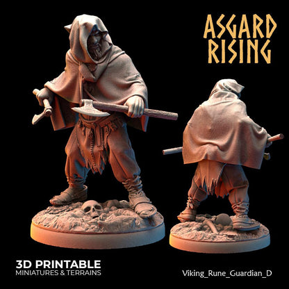 3D Printed Asgard Rising Viking Rune Guardians of the Raven Clan - 28 32mm Wargaming DnD