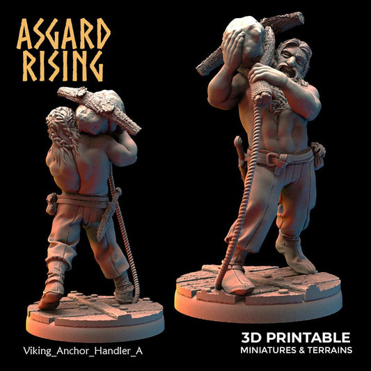 3D Printed Asgard Rising Viking Sailors Crew 28 32 mm Wargaming DnD