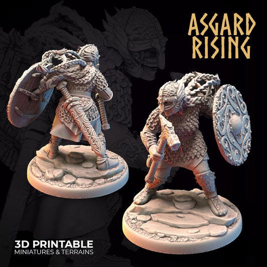 3D Printed Asgard Rising Viking Shieldmaidens Set 2 Viking Shieldmaidens Sets 28 32 mm Wargaming DnD