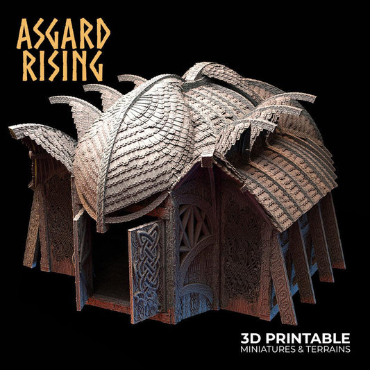 3D Printed Asgard Rising Viking Throne Room 28 32 mm Wargaming DnD