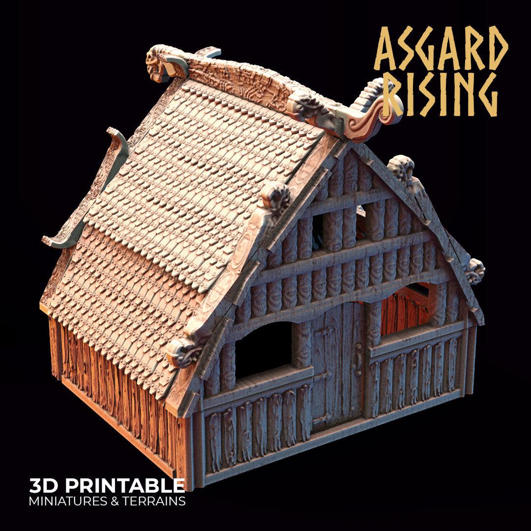 3D Printed Asgard Rising Viking Village Modular Set 28mm - 32mm Ragnarok D&D