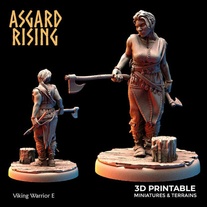 3D Printed Asgard Rising Viking Warriors Set 1 28 32 mm Wargaming DnD