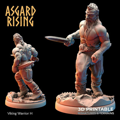 3D Printed Asgard Rising Viking Warriors Set 2 28 32 mm Wargaming DnD