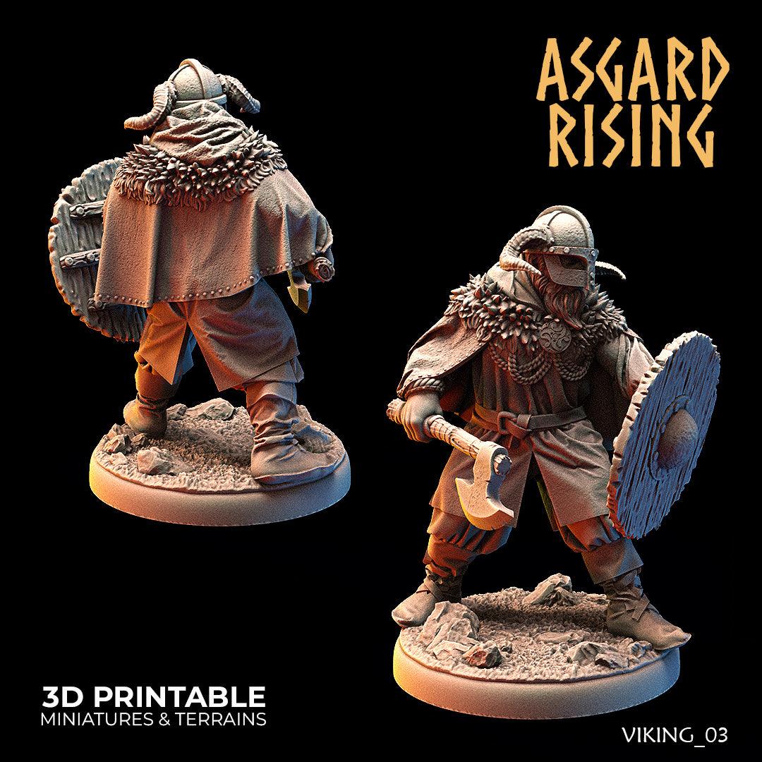 3D Printed Asgard Rising Vikings of the White Bear Clan Warriors 28mm - 32mm