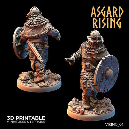3D Printed Asgard Rising Vikings of the White Bear Clan Warriors 28mm - 32mm