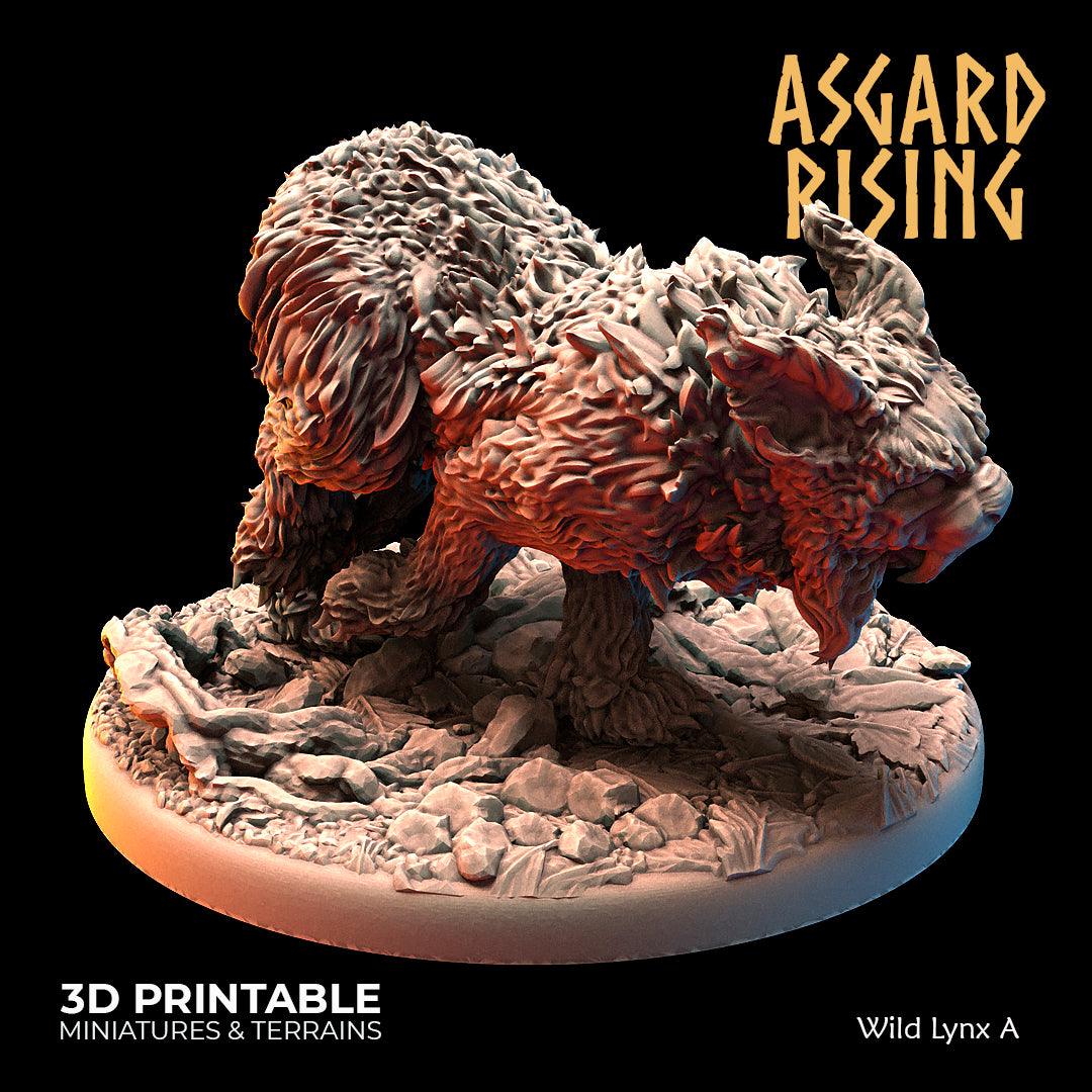 3D Printed Asgard Rising Wild Lynxes 28 32 mm Wargaming DnD