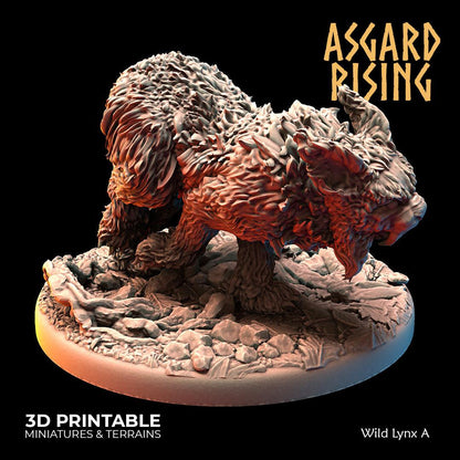 3D Printed Asgard Rising Wild Lynxes 28 32 mm Wargaming DnD