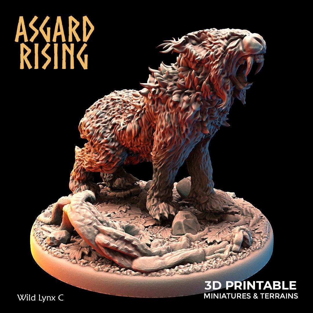 3D Printed Asgard Rising Wild Lynxes 28 32 mm Wargaming DnD