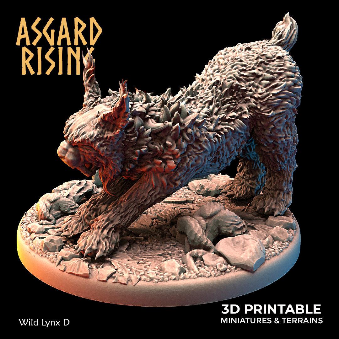 3D Printed Asgard Rising Wild Lynxes 28 32 mm Wargaming DnD