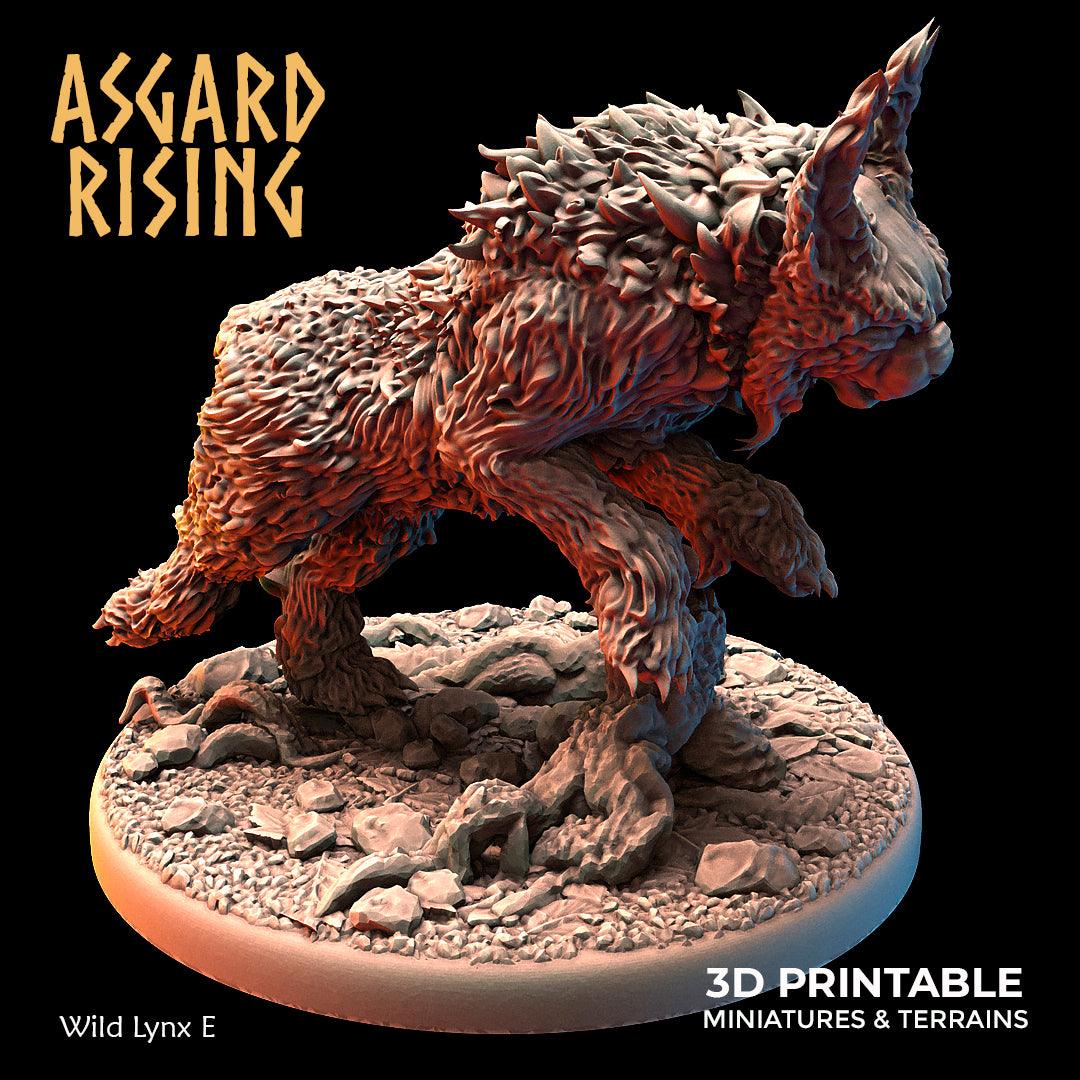 3D Printed Asgard Rising Wild Lynxes 28 32 mm Wargaming DnD