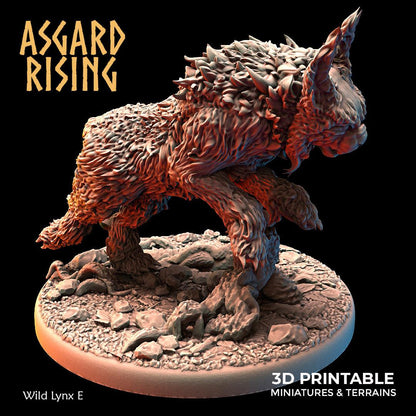 3D Printed Asgard Rising Wild Lynxes 28 32 mm Wargaming DnD