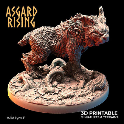 3D Printed Asgard Rising Wild Lynxes 28 32 mm Wargaming DnD