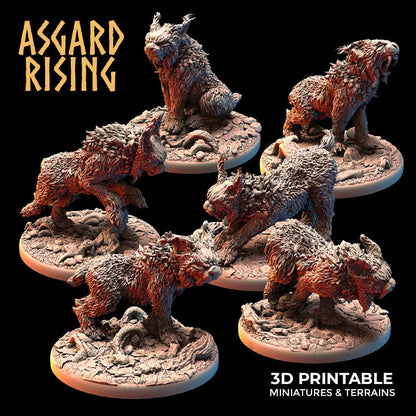 3D Printed Asgard Rising Wild Lynxes 28 32 mm Wargaming DnD