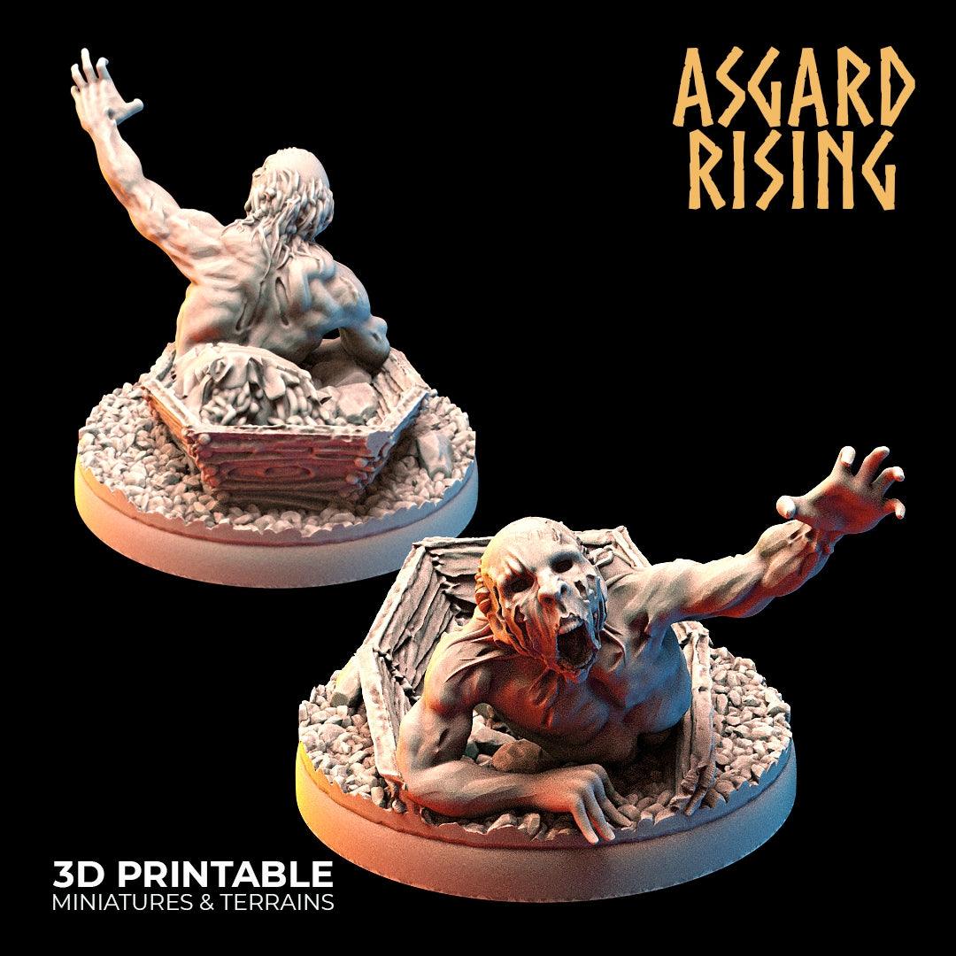 3D Printed Asgard Rising Zombies Undead Set 28mm - 32mm