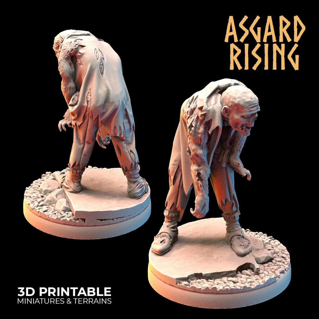 3D Printed Asgard Rising Zombies Undead Set 28mm - 32mm