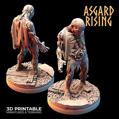 3D Printed Asgard Rising Zombies Undead Set 28mm - 32mm