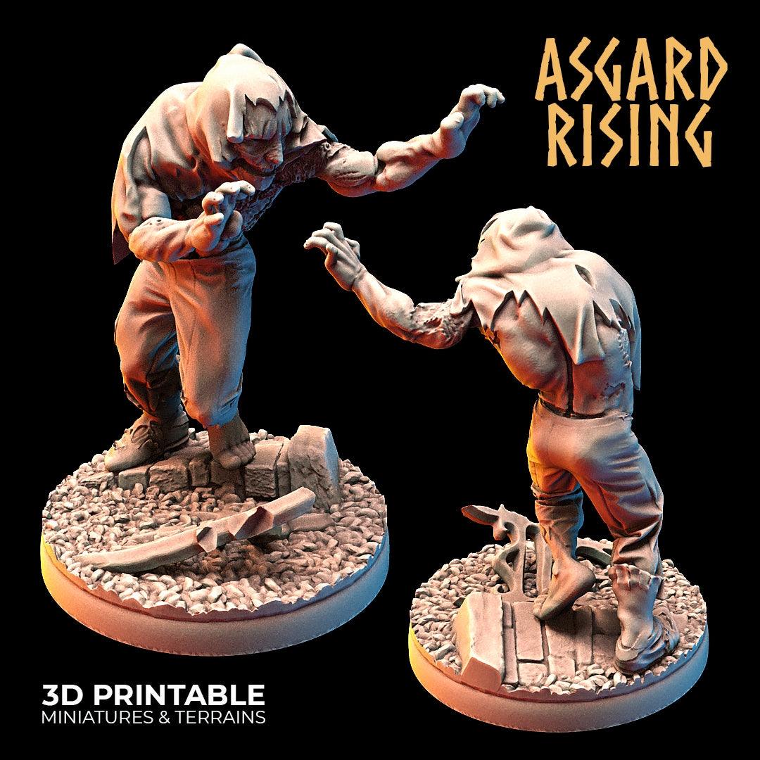 3D Printed Asgard Rising Zombies Undead Set 28mm - 32mm