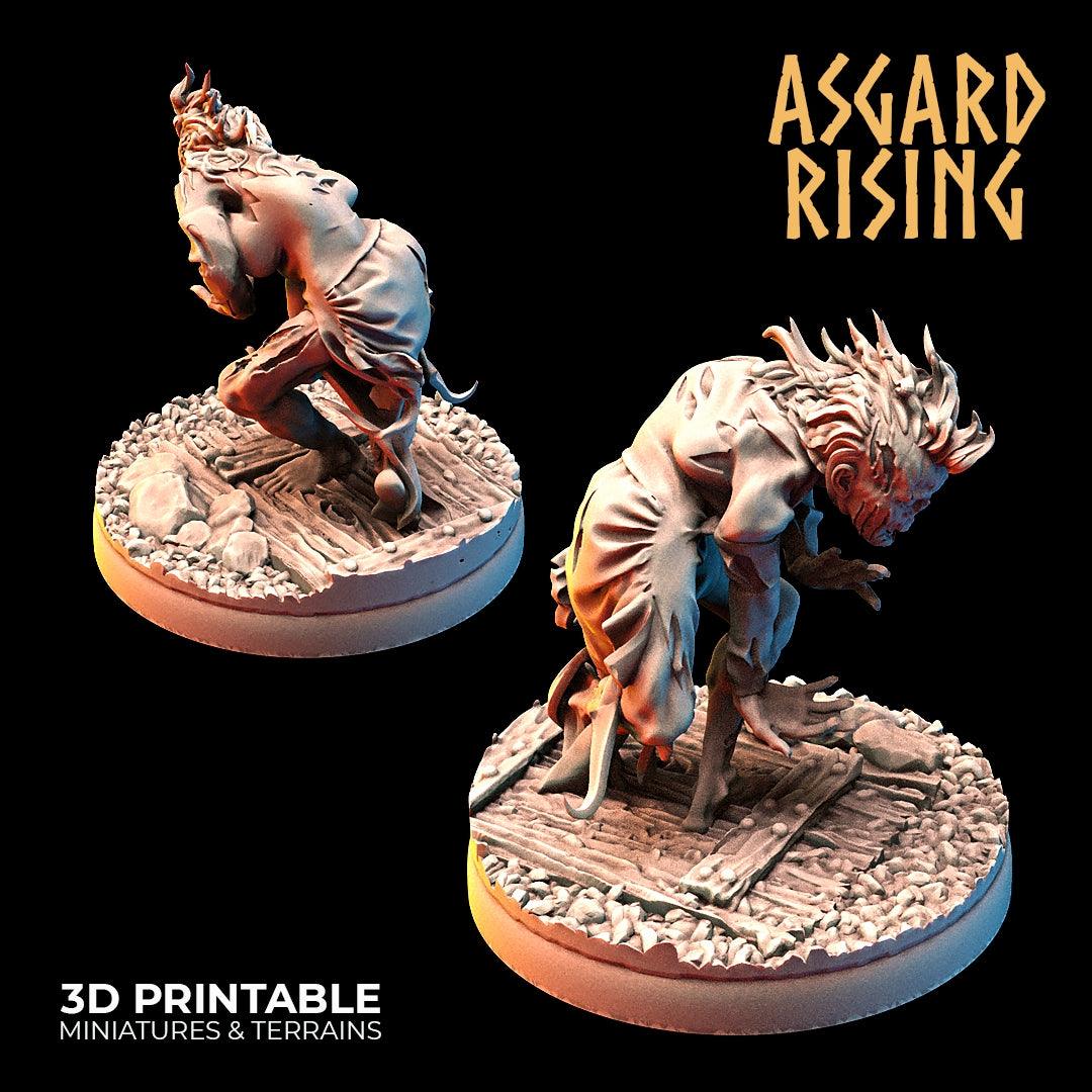 3D Printed Asgard Rising Zombies Undead Set 28mm - 32mm