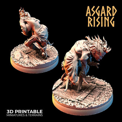 3D Printed Asgard Rising Zombies Undead Set 28mm - 32mm