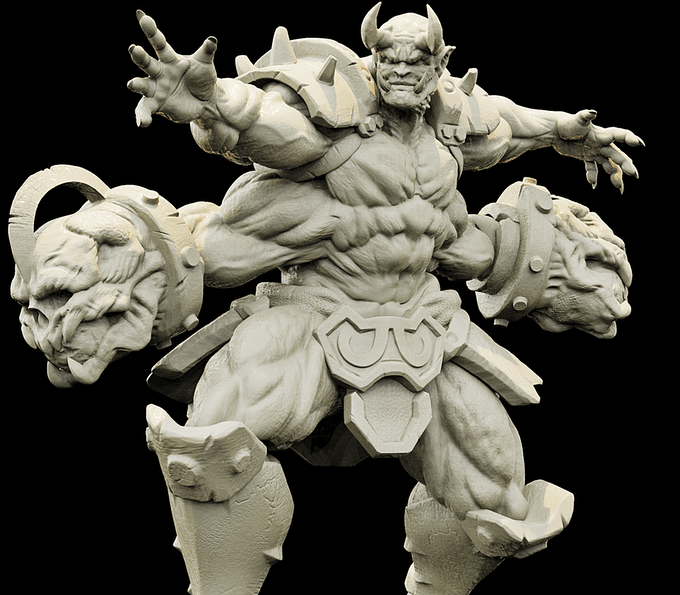 3D Printed Bestiary Vol. 4 Nafarrate - Al'Goleth Demon Fiend 32mm Ragnarok D&D