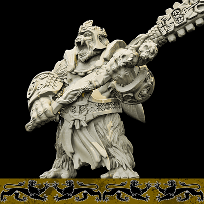 3D Printed Bestiary Vol. 4 Nafarrate - Banzai Gorilla King 32mm Ragnarok D&D