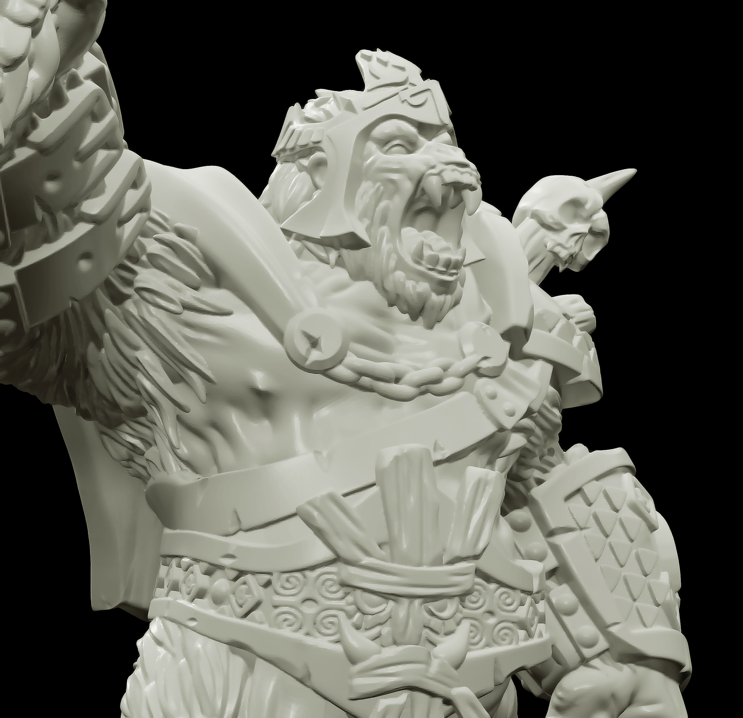 3D Printed Bestiary Vol. 4 Nafarrate - Banzai Gorilla King 32mm Ragnarok D&D
