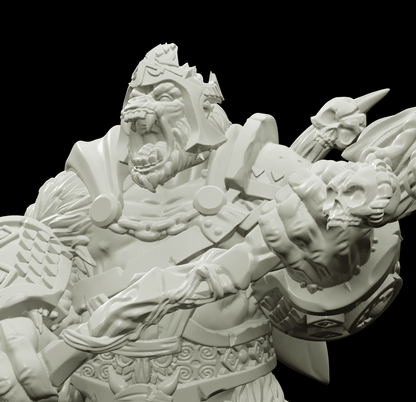 3D Printed Bestiary Vol. 4 Nafarrate - Banzai Gorilla King 32mm Ragnarok D&D
