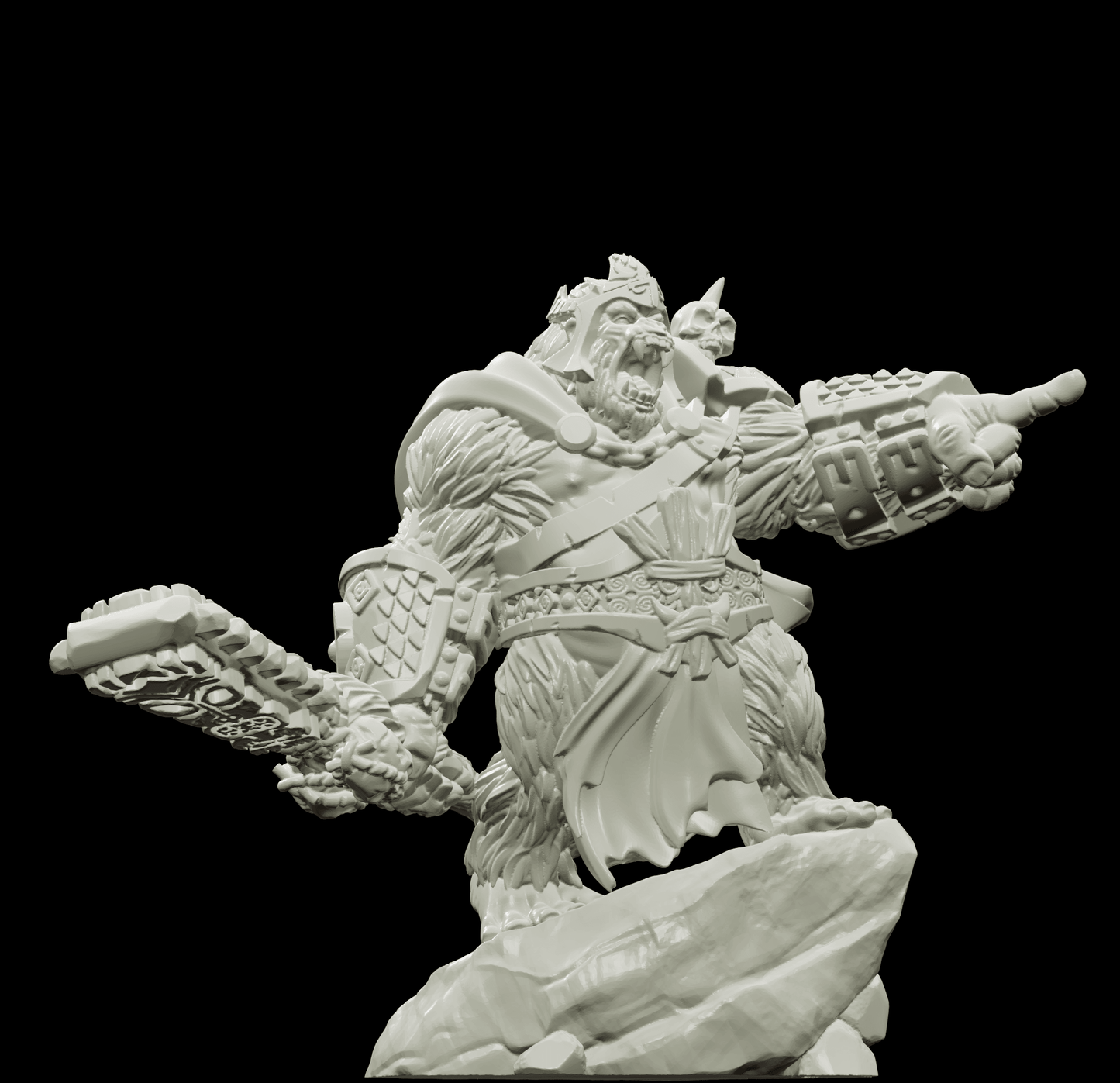 3D Printed Bestiary Vol. 4 Nafarrate - Banzai Gorilla King 32mm Ragnarok D&D