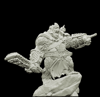 3D Printed Bestiary Vol. 4 Nafarrate - Banzai Gorilla King 32mm Ragnarok D&D