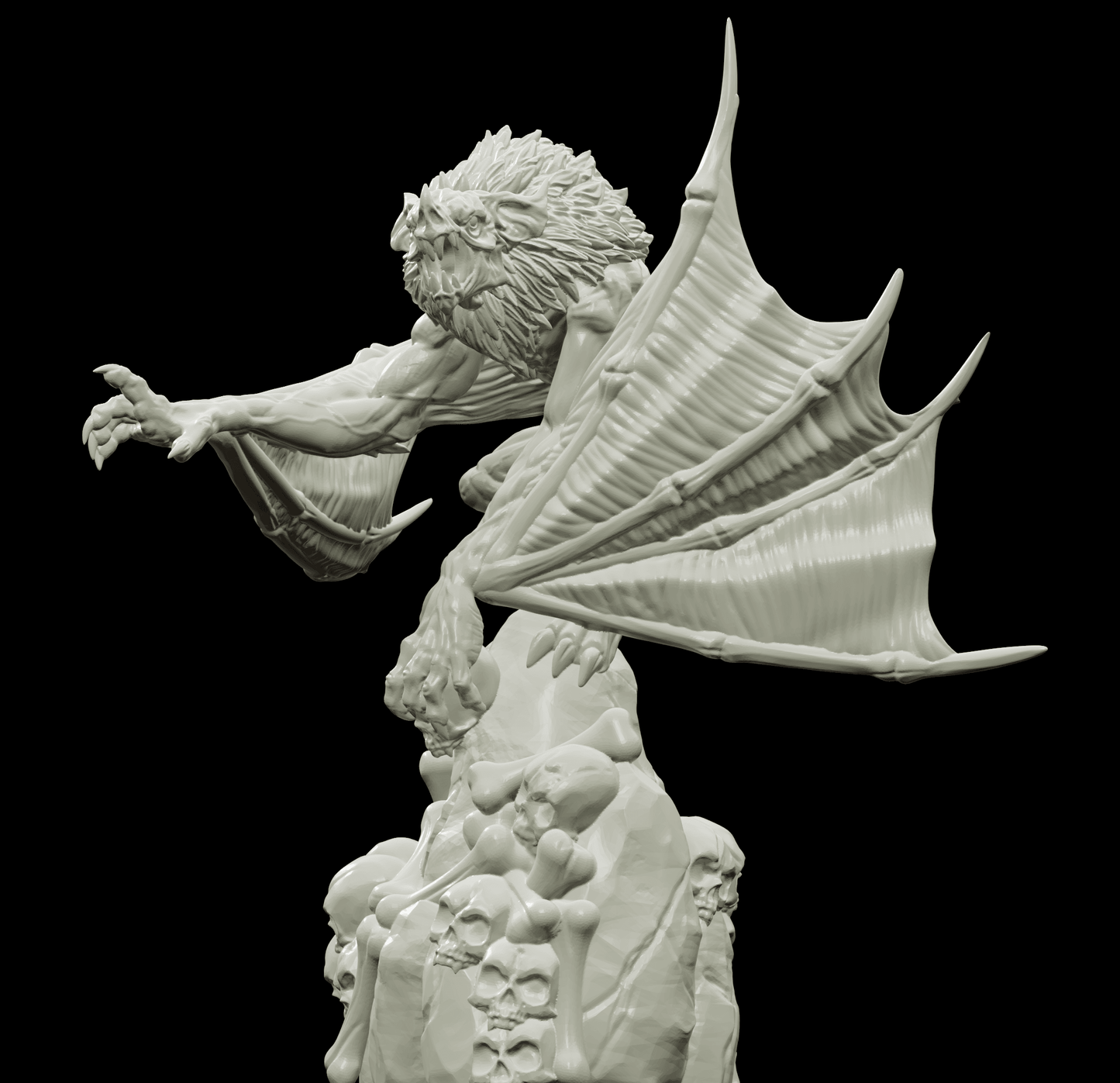 3D Printed Bestiary Vol. 4 Nafarrate - Camazotz Demon Fiend 32mm Ragnarok D&D
