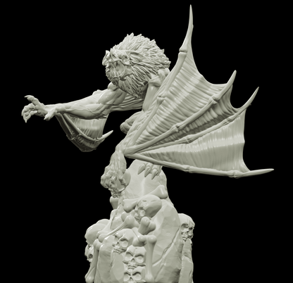 3D Printed Bestiary Vol. 4 Nafarrate - Camazotz Demon Fiend 32mm Ragnarok D&D