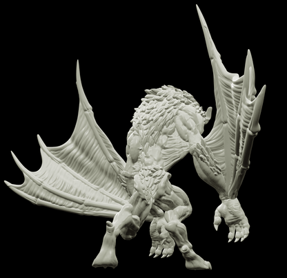 3D Printed Bestiary Vol. 4 Nafarrate - Camazotz Demon Fiend 32mm Ragnarok D&D