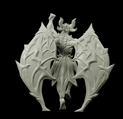 3D Printed Bestiary Vol. 4 Nafarrate - Chernobog Demon Fiend 32mm Ragnarok D&D